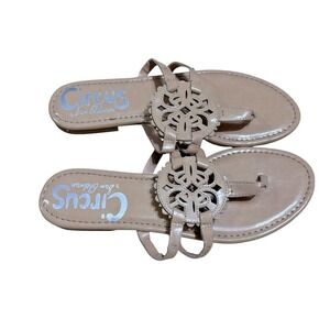 Circus Sam Edelman Sandals Womens Size 9 Tan Thongs Strappy Flat Bohemian NWOT